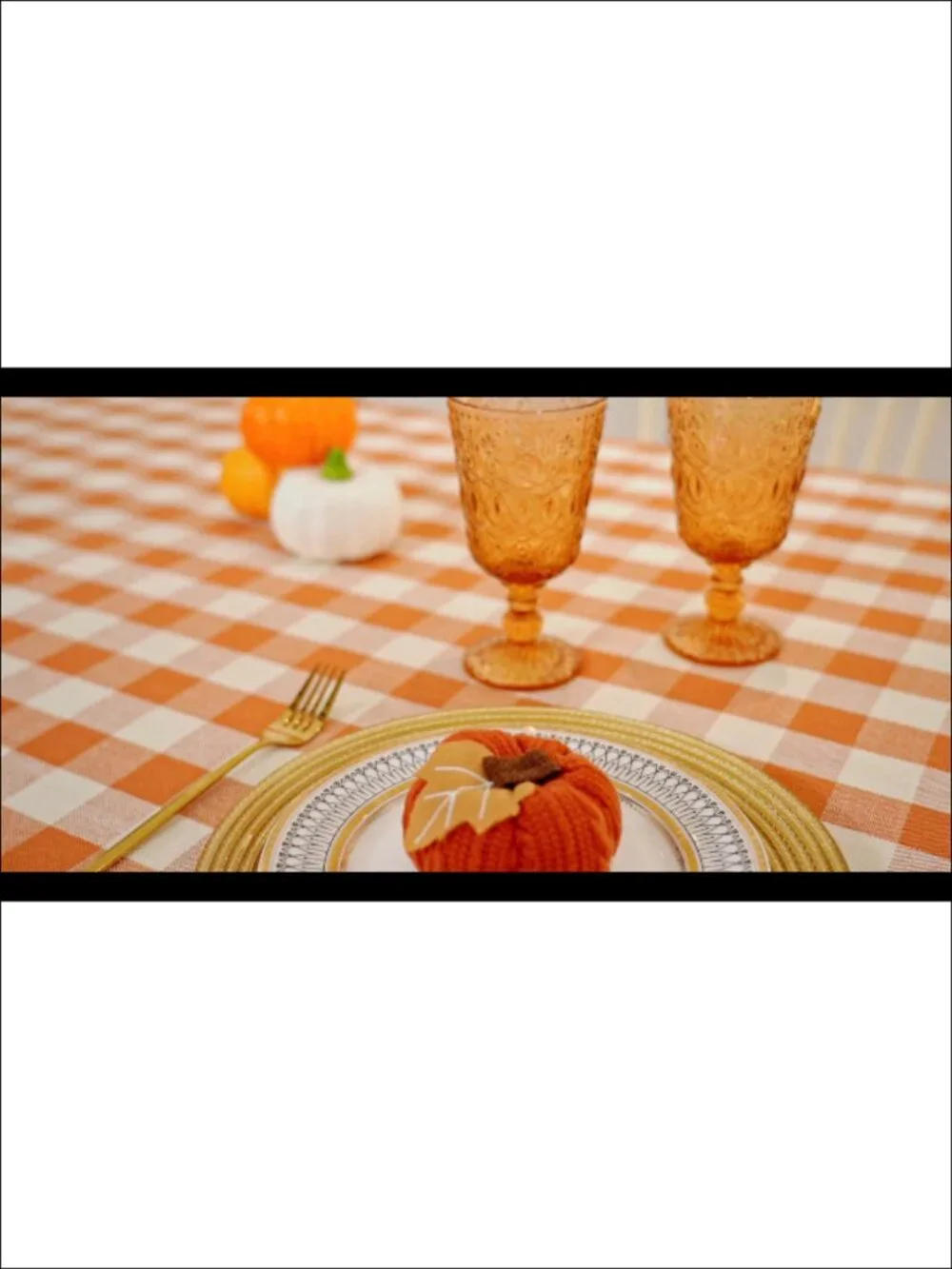 Cotton Buffalo Check Tablecloth 55x70 Tassel Farmhouse Dining